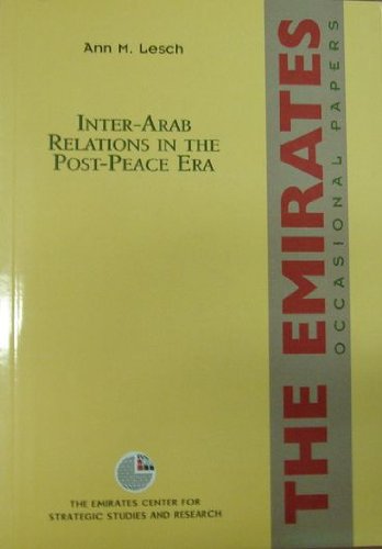 Imagen de archivo de Inter-Arab Relations in the Post-Peace Era a la venta por Wonder Book