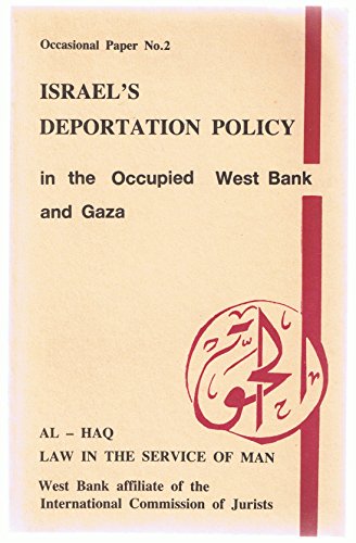 Beispielbild fr Israel's Deportation Policy in the Occupied West Bank and Gaza Hiltermann, Joost R. zum Verkauf von Librairie Parrsia