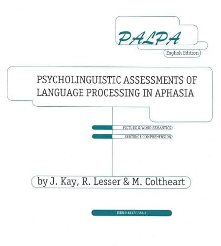 9780863771668: PALPA: Psycholinguistic Assessments of Language Processing in Aphasia