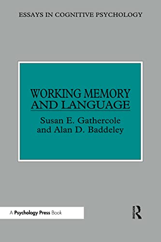 Imagen de archivo de Working Memory and Language a la venta por Better World Books