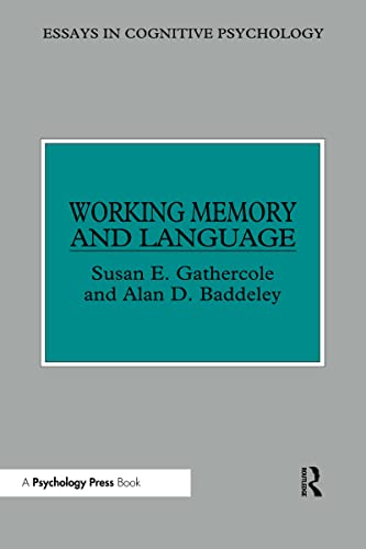 9780863772894: Working Memory and Language