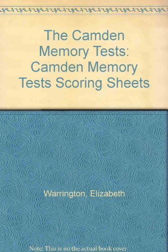 9780863773808: Camden Memory Tests Scoring Sheets