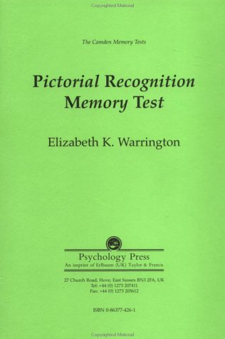 9780863774263: The Camden Memory Tests: Pictorial Recognition Memory Test