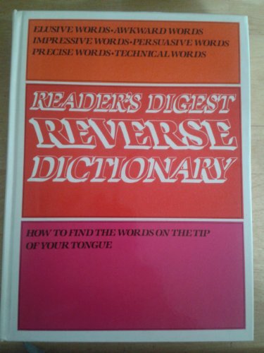 Imagen de archivo de Reader's Digest Reverse Dictionary a la venta por Books@Ruawai