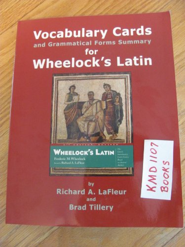 Imagen de archivo de Wheelock's Latin Grammar Flashcards a la venta por Better World Books