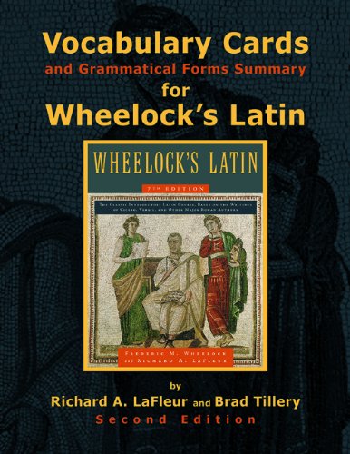 Stock image for Vocabulary Cards and Grammatical Forms Summary for Wheelock's Latin for sale by GF Books, Inc.