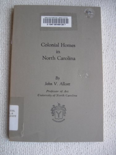 Beispielbild fr Colonial Homes in North Carolina zum Verkauf von ThriftBooks-Dallas