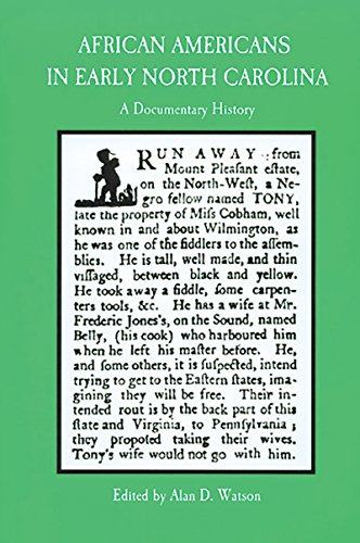 Beispielbild fr African Americans in Early North Carolina: A Documentary History (Colonial Records of North Carolina) zum Verkauf von HPB-Red