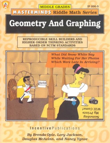 Imagen de archivo de Masterminds Riddle Math for Middle Grades: Geometry and Graphing: Reproducible Skill Builders and Higher Order Thinking Activities Based on Nctm Stand a la venta por ThriftBooks-Dallas