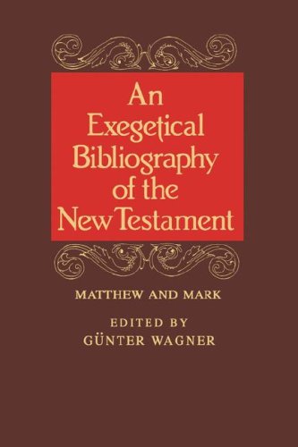 Imagen de archivo de Exegetical Bibl Vol. 1 : Matt-Mark Vol 1 a la venta por Better World Books