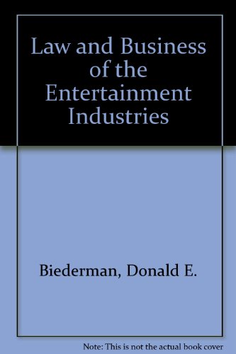 Stock image for Law and Business of the Entertainment Industries for sale by Better World Books