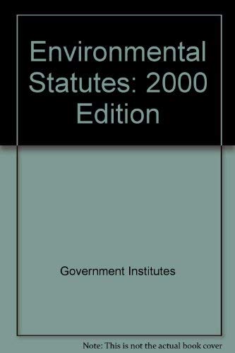 Stock image for Environmental Statutes : 2000 Edition for sale by Black and Read Books, Music & Games