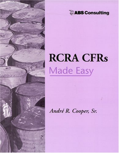 Imagen de archivo de RCRA CFRs Made Easy a la venta por Michael Lyons