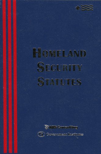 Imagen de archivo de Homeland Security Statutes a la venta por Wonder Book