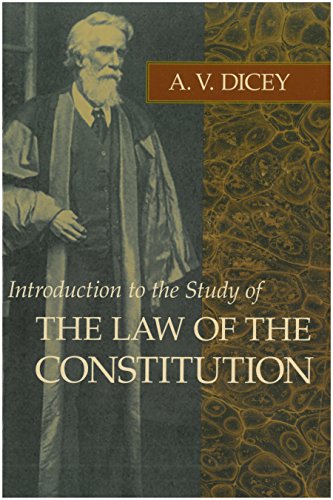 Stock image for Introduction to the Study of the Law of the Constitution for sale by Hourglass Books