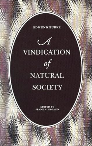 Imagen de archivo de Vindication of Natural Society a la venta por Blackwell's