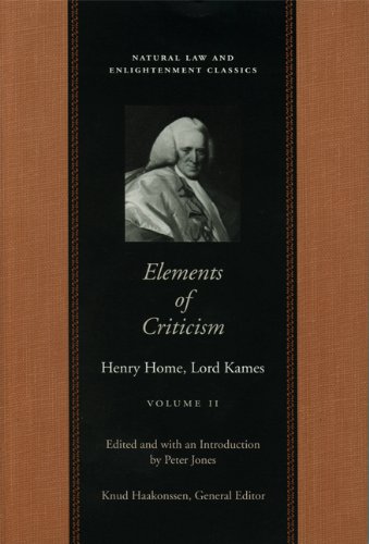 Imagen de archivo de ELEMENTS OF CRITICISM VOL 2 CL (Natural Law Cloth) a la venta por HPB-Ruby