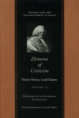 Imagen de archivo de Elements Of Criticism: 2 (Natural Law Paper) a la venta por HPB-Red