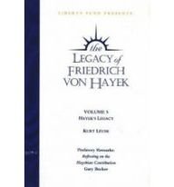 Imagen de archivo de LEGACY OF FRIEDRICH VON HAYEK DVD VOLUM Hayek's Legacy 5 a la venta por PBShop.store US
