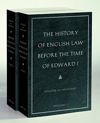 9780865977495: The History of English Law Before the Time of Edward I: Two Volume Set