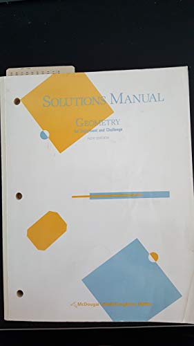 Beispielbild fr McDougal Littell Solutions Manual for Geometry for Enjoyment and Challenge, New Edition zum Verkauf von HPB-Red