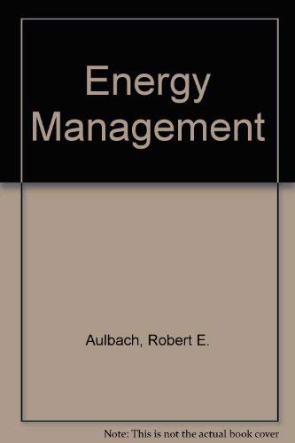 Imagen de archivo de Energy Management a la venta por Better World Books