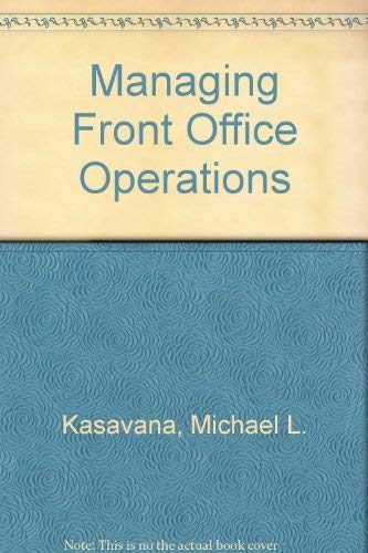 Imagen de archivo de Managing Front Office Operations a la venta por Better World Books