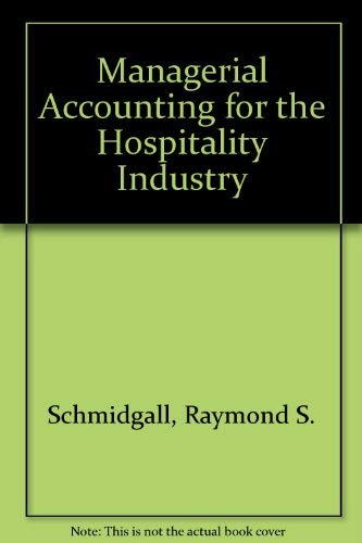 Stock image for Managerial Accounting for the Hospitality Industry for sale by dsmbooks