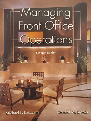 Beispielbild fr Managing Front Office Operations zum Verkauf von GF Books, Inc.