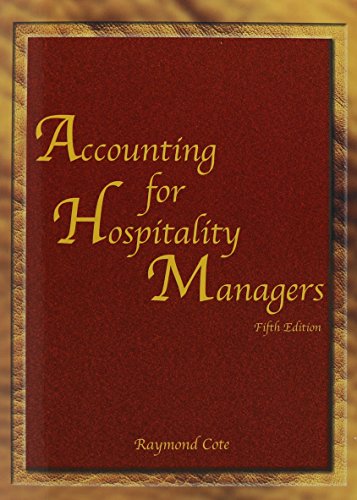 Imagen de archivo de Accounting for Hospitality Managers a la venta por Better World Books