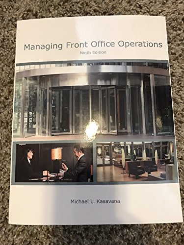 Imagen de archivo de Managing Front Office Operations a la venta por Books of the Smoky Mountains