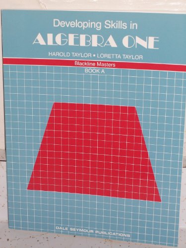 Stock image for Developing Skills in Algebra 1, Book A, blackline masters for sale by SecondSale