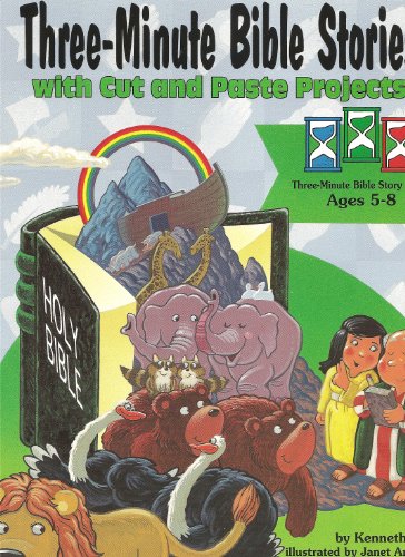 9780866537766: Three Minute Bible Stories with Cut and Paste Projects (Three-Minute Bible Stories)