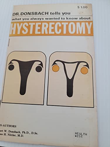 Stock image for Dr. Donsbach Tells You What You Always Wanted To Know About MENOPAUSE & HYSTERECTOMY for sale by Ed Buryn Books