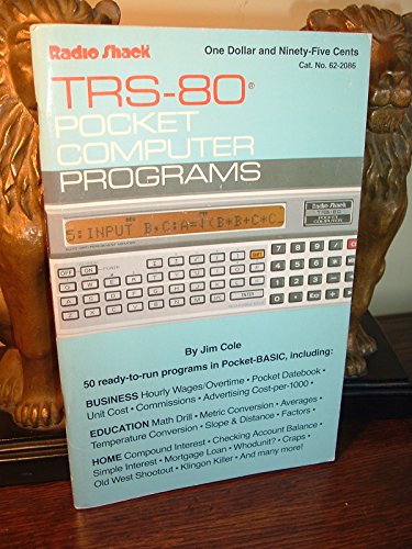 TRS-80 pocket computer programs (9780866689021) by Cole, Jim