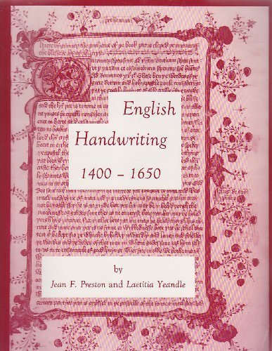 Beispielbild fr English Handwriting, 1400-1650: An Introductory Manual zum Verkauf von The Unskoolbookshop