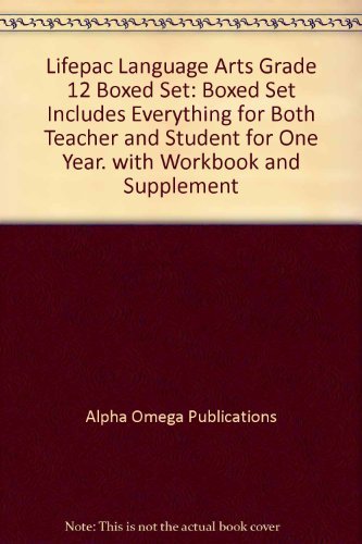 9780867172232: Lifepac Language Arts Grade 12 Boxed Set: Boxed Set Includes Everything for Both Teacher and Student for One Year. with Workbook and Supplement