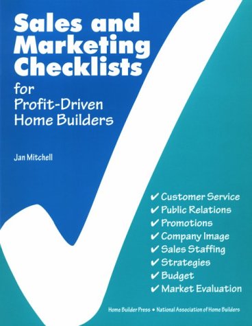9780867184358: Sales and Marketing Checklists for Profit-Driven Home Builders