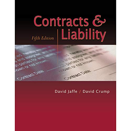 Beispielbild fr Contracts And Liability zum Verkauf von Blue Vase Books