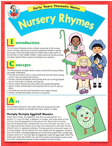 Imagen de archivo de Nursery rhymes (Early years thematic notes) a la venta por Wonder Book