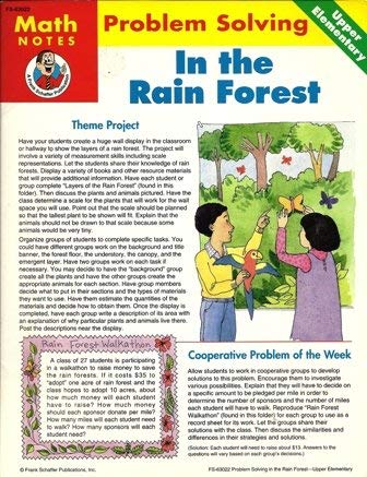 Problem Solving In the Rain Forest: Upper Elementary (Math Notes) (9780867347609) by Cynthia W. Langrall