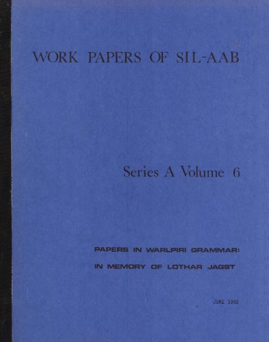9780868922379: Papers in Warlpiri grammar: In memory of Lothar Jagst (Work papers of SIL-AAB)