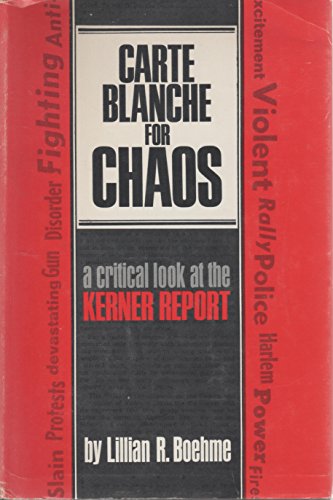 Imagen de archivo de Carte Blanche for Chaos a la venta por Better World Books