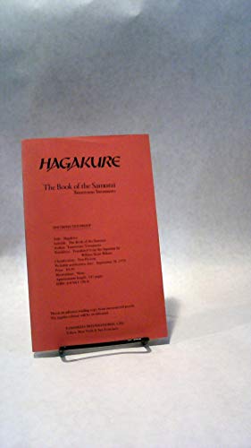 Stock image for Hagakure: The Book of the Samurai (English and Japanese Edition) for sale by HPB-Red