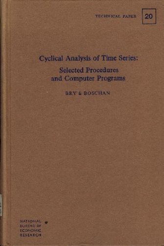 Imagen de archivo de Cyclical Analysis of Time Series: Selected Procedures and Computer Programs (National Bureau of Economic Research, Technical Paper, No. 20) a la venta por BombBooks