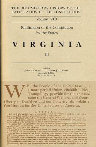 Stock image for Ratification of the Constitution by the States: Virginia, Volume VIII for sale by Reader's Corner, Inc.