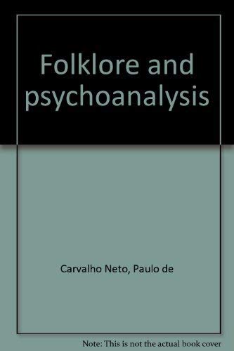 Beispielbild fr Folklore and Psychoanalysis zum Verkauf von Book Bear