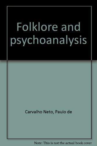 Imagen de archivo de Folklore and psychoanalysis a la venta por Books From California