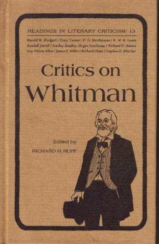 Stock image for Critics on Whitman for sale by Robert S. Brooks, Bookseller