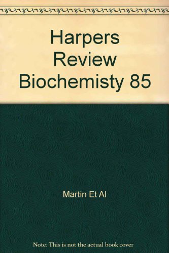 Stock image for Harper's Review of Biochemistry for sale by HPB-Red